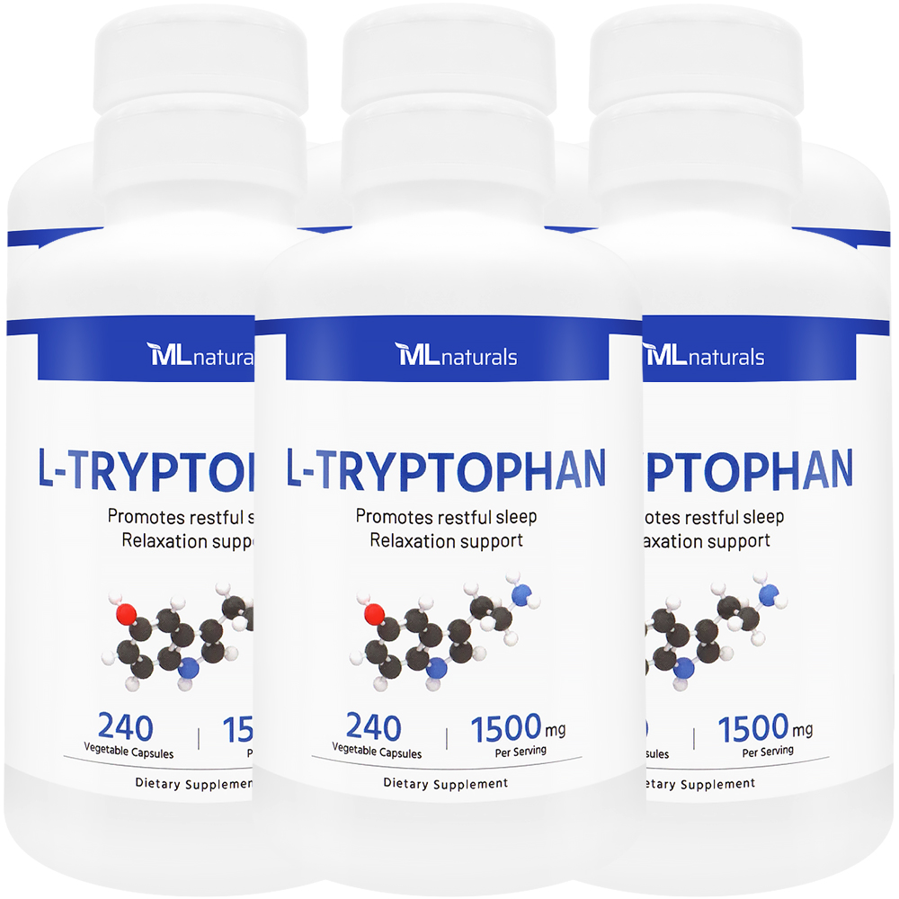 2025 신제품! 6병 마이라이프 내추럴스 L-트립토판 1500mg 240야채캡슐 - 메인 이미지