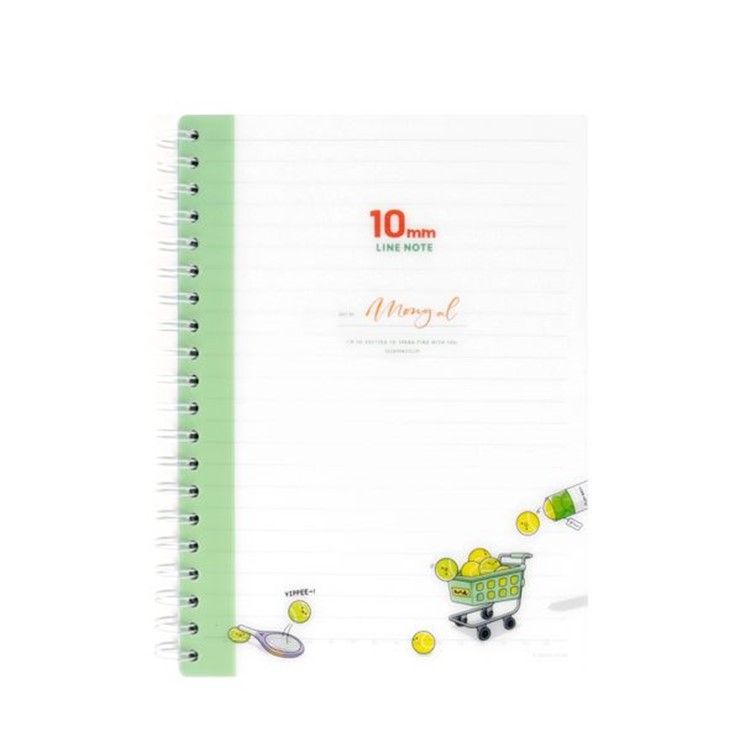 스프링 PP 유선 노트 라인 줄공책 10mm 120매 중학생 고등학생 대학생 랜덤 이미지 7