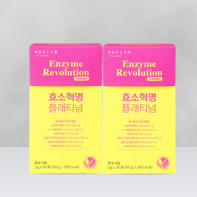 모비타 자연곡물 국내산 엔자임 효소혁명 플래티넘 30포, 2개