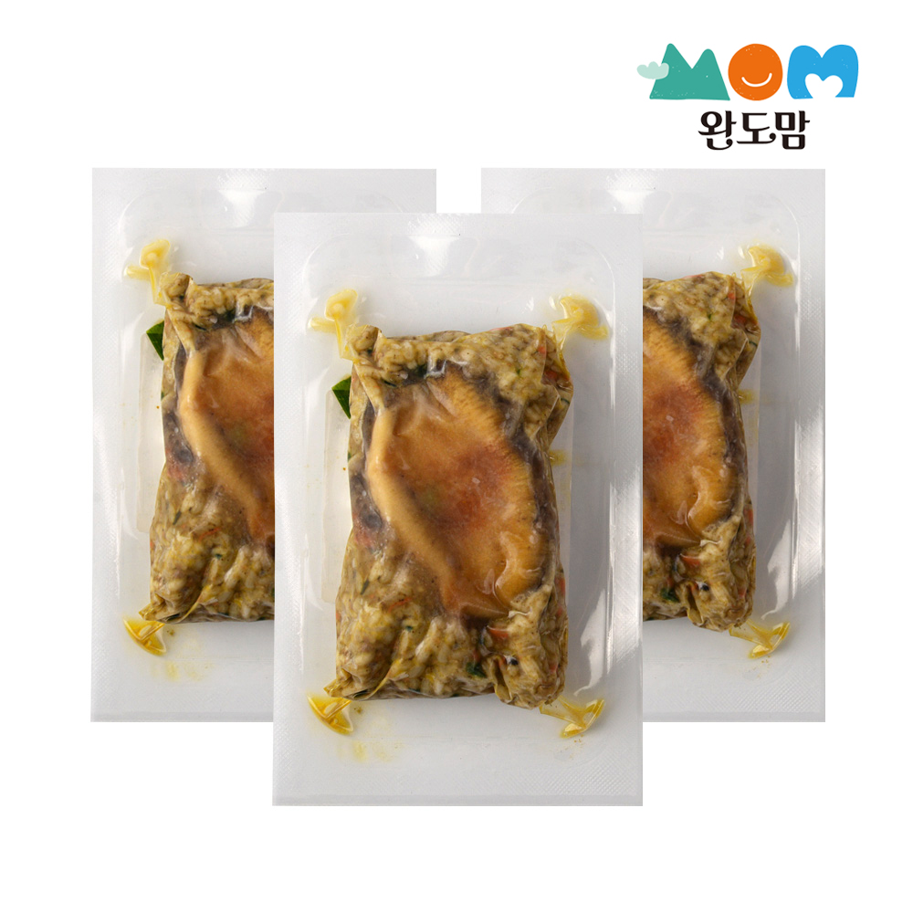 완도맘 전복 한마리 통째로 넣은 한끼뚝딱 전복죽 밀키트 3팩(5-6인분) - 상세 이미지 2
