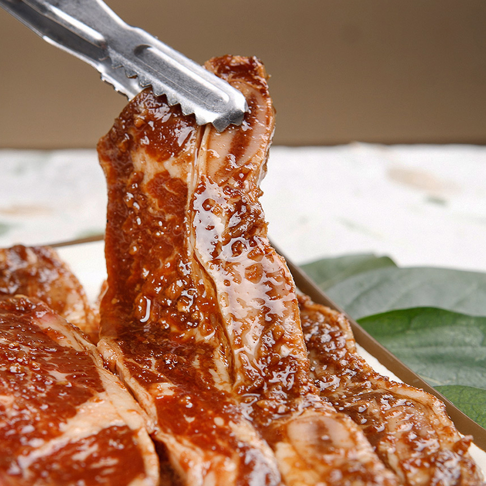 프리미엄 양념 LA갈비 1kg 구이용 캠핑용 바베큐용 소고기 청정 호주산 지방 완벽제거