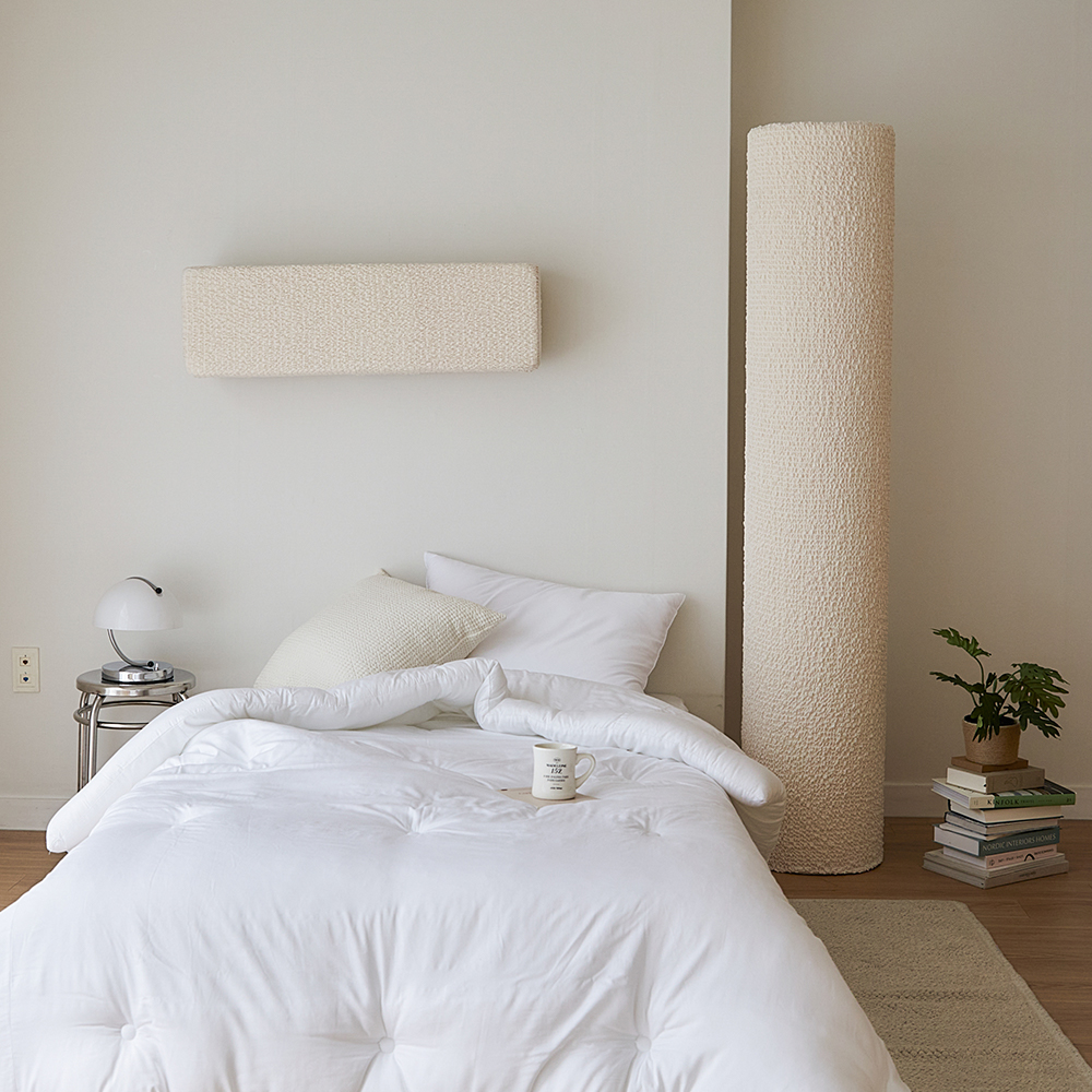 [단독] 올핏 사이즈 고민No 스탠드 에어컨커버 투인원 아이보리 스탠드 원형 벽걸이 사각 세트