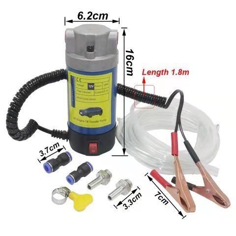 휴대용 12V 100W 오일 추출 펌프 강력한 사이펀도구 오일 원유 연료추출 Electric Oil Pump - 상세 이미지 3