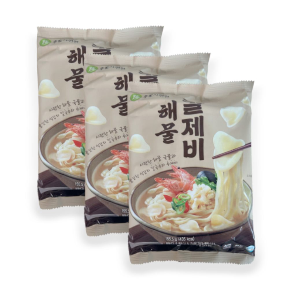 이가자연면 해물칼제비 155.5g x 3개 칼국수 수제비 : 킹콩마트1