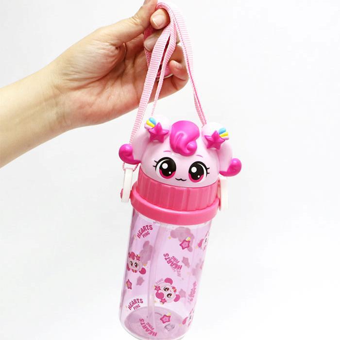 캐치티니핑 물통 입체 빨대 스트랩 물병 티니핑물통