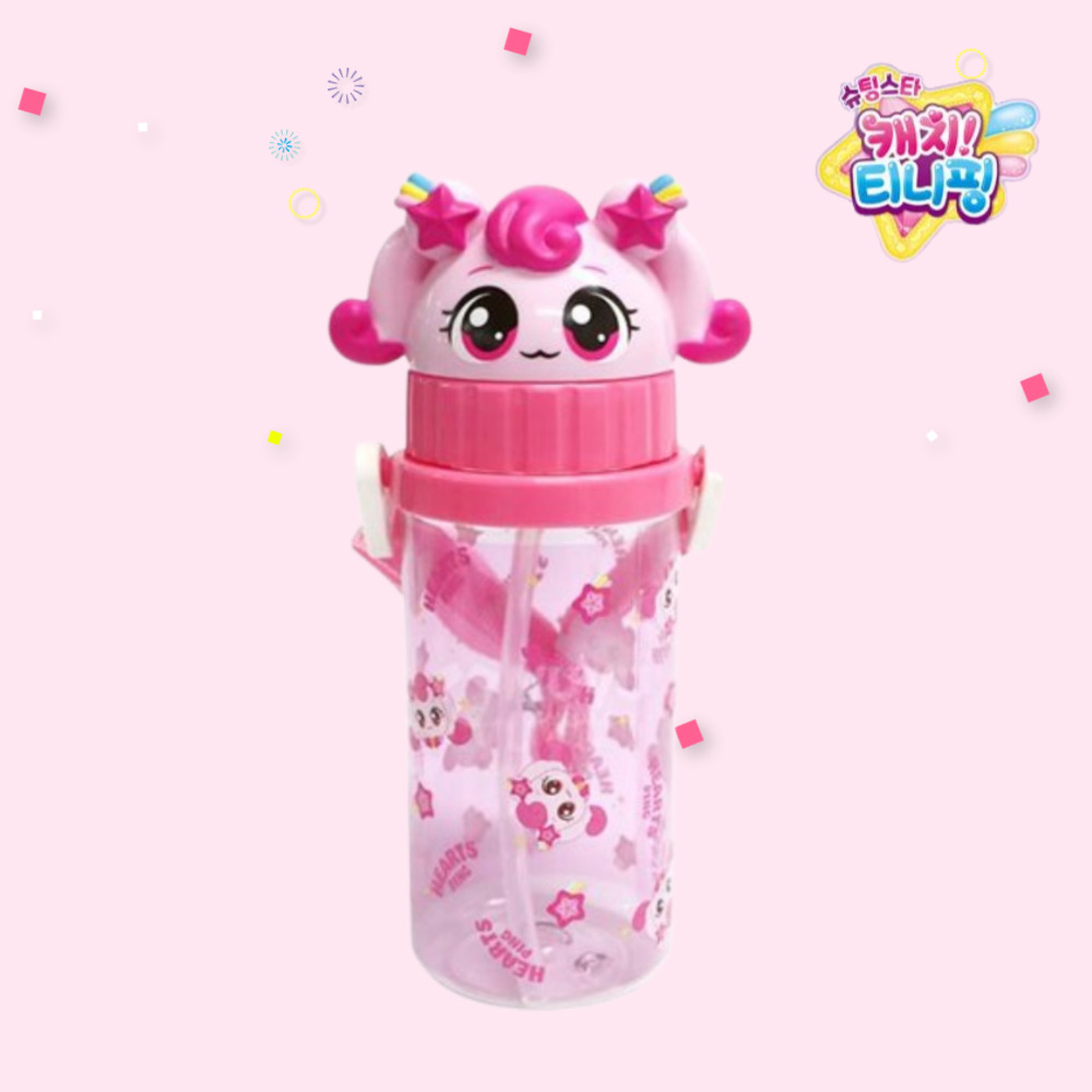 캐치티니핑 물통 입체 빨대 스트랩 물병 티니핑물통