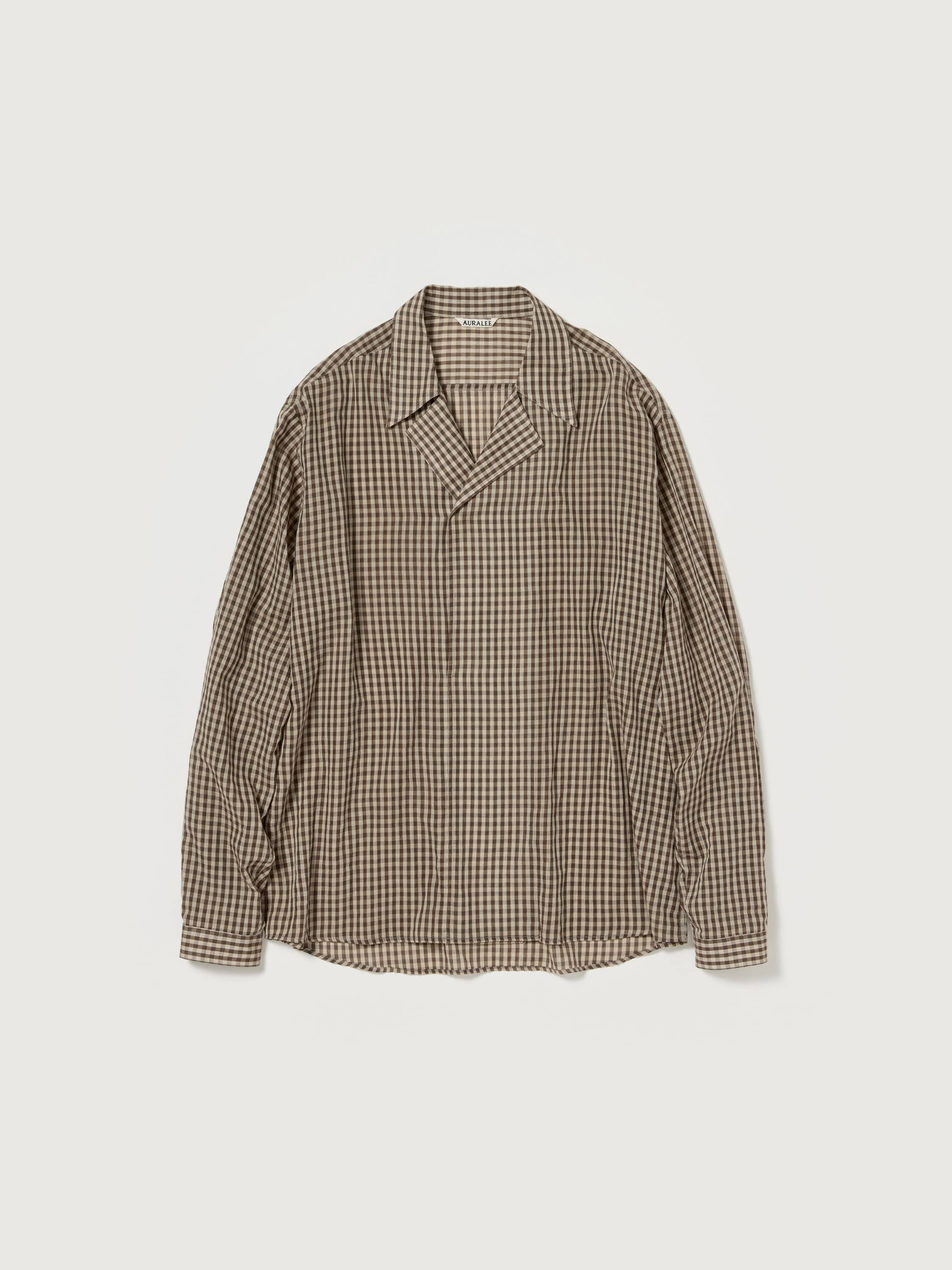 오라리 셔츠 AIRY LIGHT COTTON CHECK P O 25SS 남자 남성 체크 남방 - 상세 이미지 2