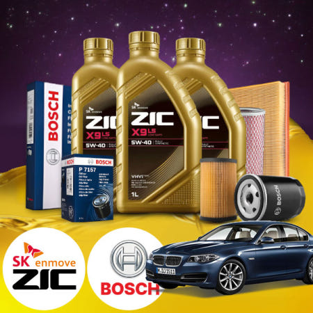자체제작 싸파츠 F10 525d (10~17) (N47) 디젤 지크 X9 LS 5W40 엔진오일필터세트 6L iter