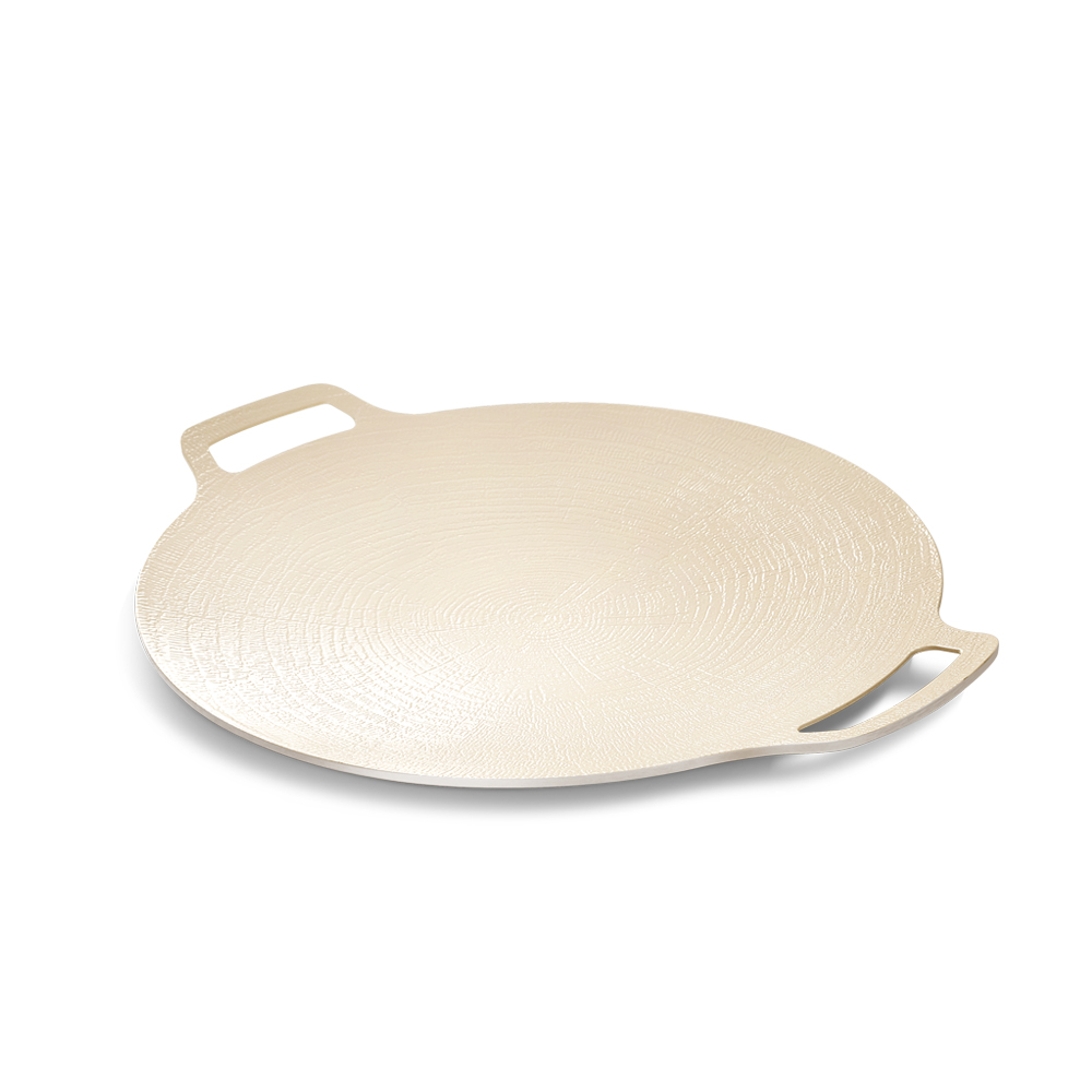 바겐슈타이거 인덕션 사용가능 세라믹 코팅 아이보리 그리들 36cm 캠핑 불판 그릴 바베큐