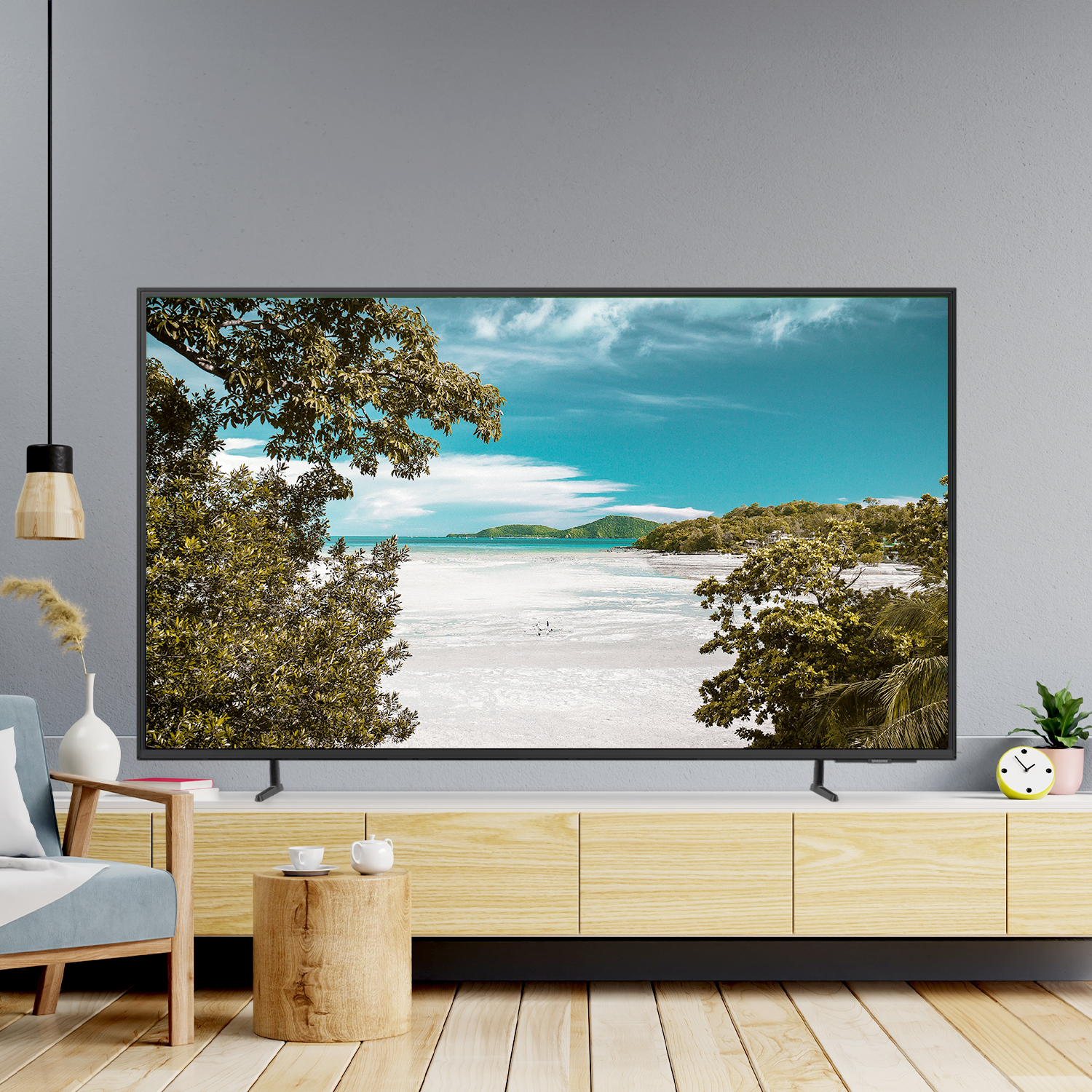 비즈니스TV 50인치 4K UHD 삼성 스탠드형 TV 추천 활용법