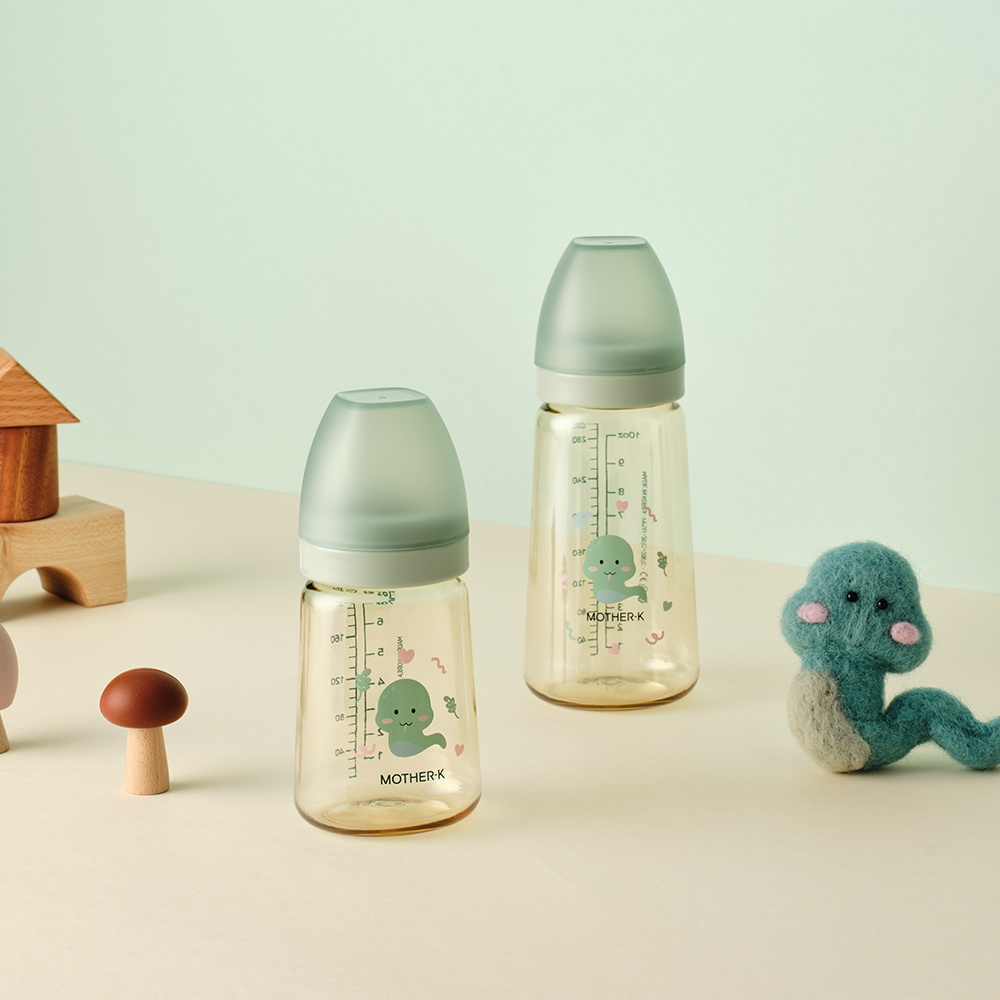 마더케이 신생아 PPSU 젖병 배앓이 방지 (노꼭지) 280ml, 1개, 뱀뱀 - 상세 이미지 4