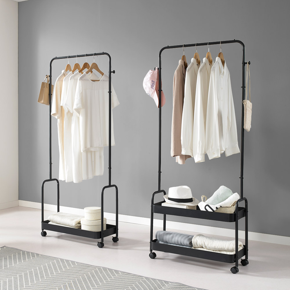 시스템행거 철제 드레스룸 옷걸이 행거 스탠드 옷걸이 2단 트롤리