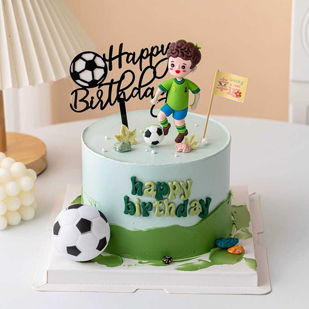 케이크 장식 토퍼 축구선수 생일파티 축구공장식 맞춤 케이크 주문 베이커리샵 1. 소형 구름 짧은-흰색 10개 : 딜리글로벌