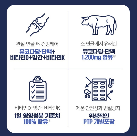종근당건강 관절연골엔 뮤코다당단백 콘드로이친 1200 msm 영양제 약국 아이허브 약 - 상세 이미지 3