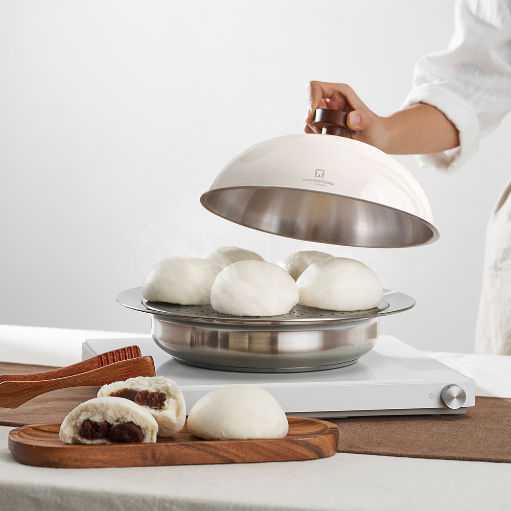 바겐슈타이거 IH 올스텐 스팀워머 24cm + 레스팅커버 아이보리 24cm 찜기 쿠커 캠핑 뚜껑