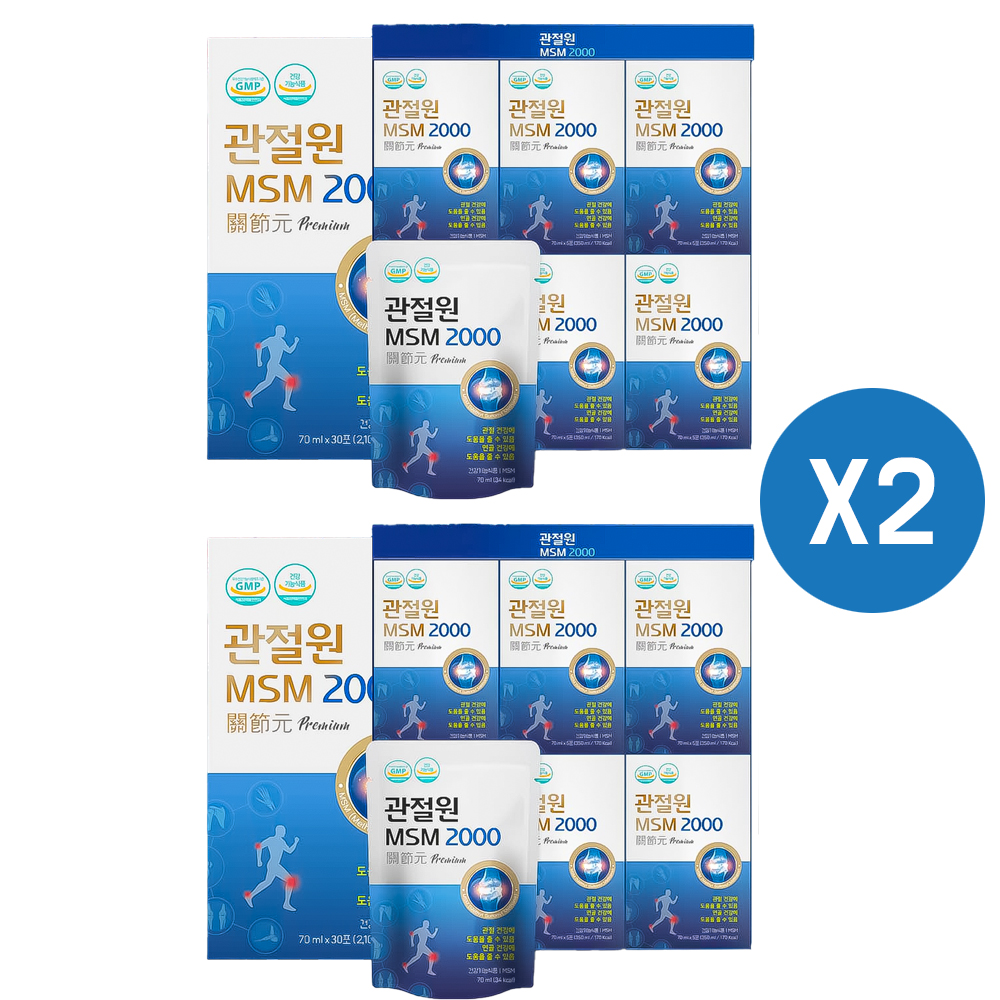 MSM 식이유황 무릎관절 연골 건강기능식품 30포, 2개