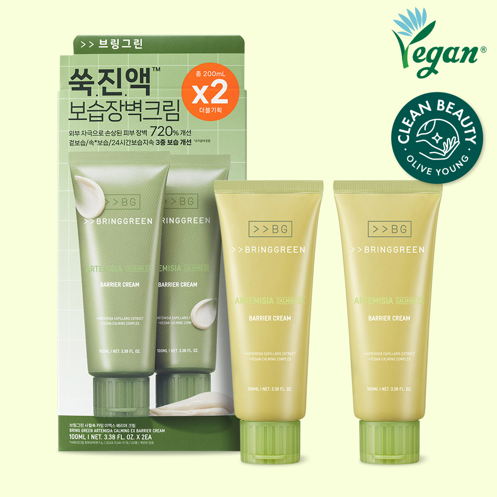 브링그린 사철쑥 카밍EX 베리어 크림 100ml+100ml - 상세 이미지 3