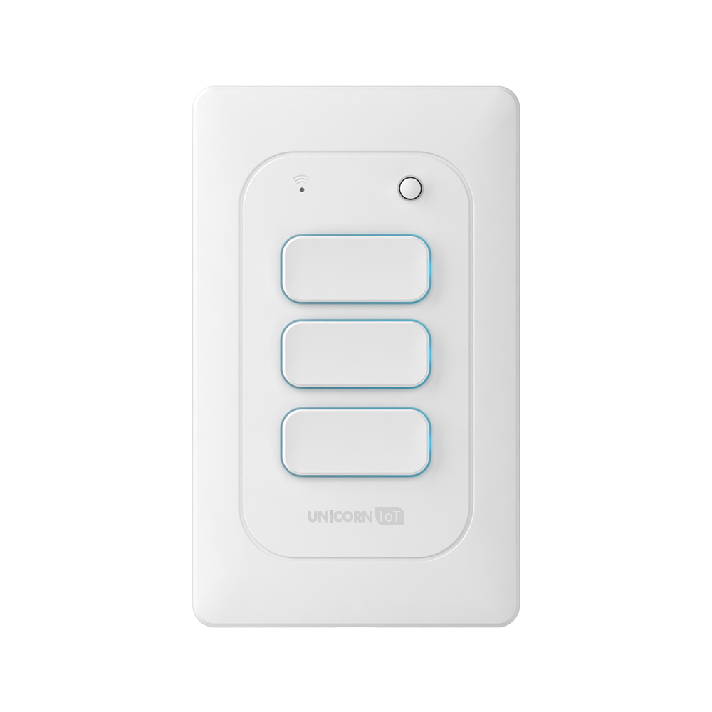 스마트공간 IoT WiFi 전등 스위치 3구 - IoT팝 조명 자동타이머 원격제어 유니콘