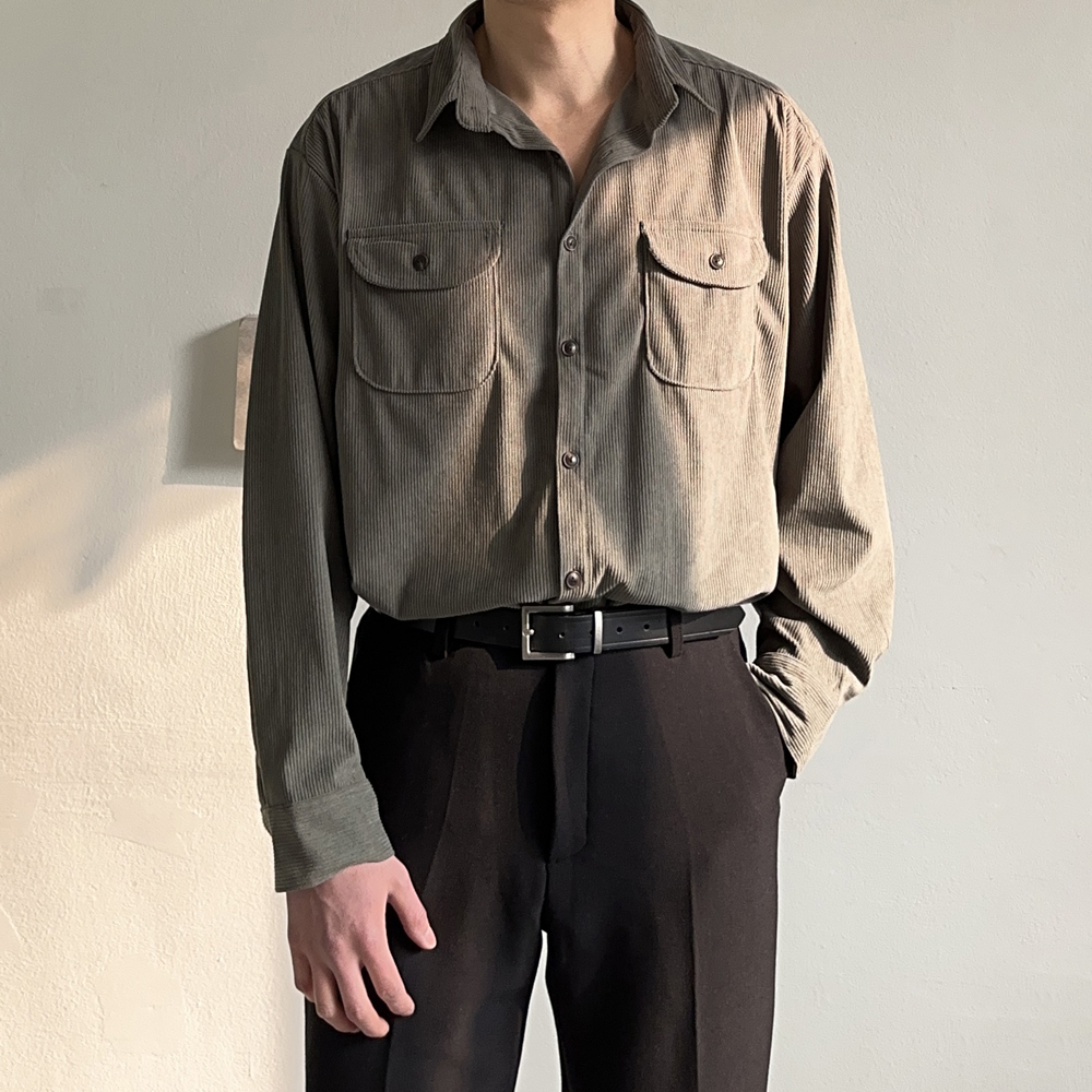 남자셔츠 남자와이셔츠 정장 오버핏 남방 - 상세 이미지 2