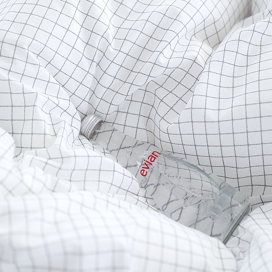 사계절 차렵이불 순면60수 이음선없는 광폭 호텔식 옥수수솜 더블 체크 이불 SS