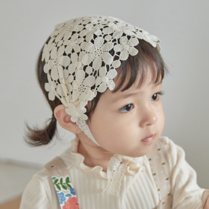 아기레이스보넷 아델리 신생아 백일 돌 여아 보닛 레이스 유아 촬영 모자