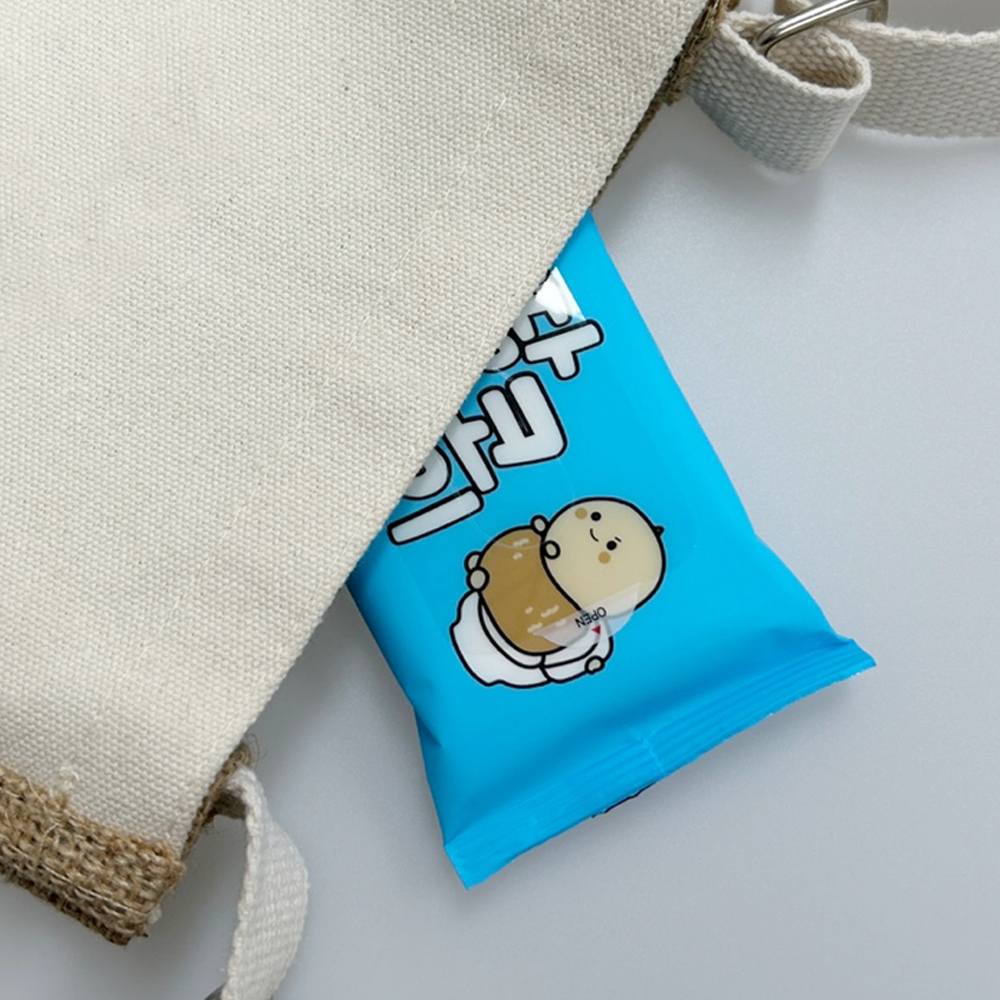 티슈도리 땅콩이 미니 비데 물티슈 10매 10팩 휴대용 포켓 여행용 비데 물티슈 - 상세 이미지 2