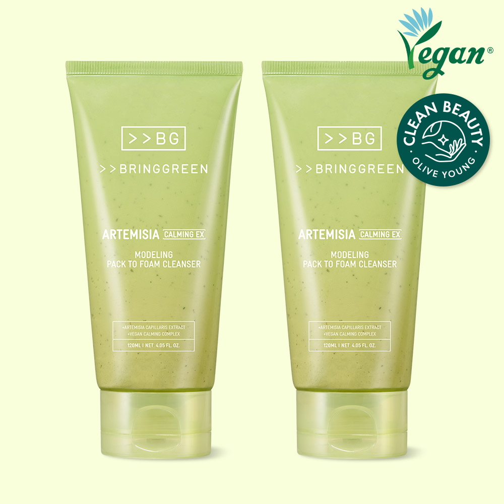 브링그린 사철쑥 카밍EX 모델링팩 투 폼 클렌저 120ml+120ml