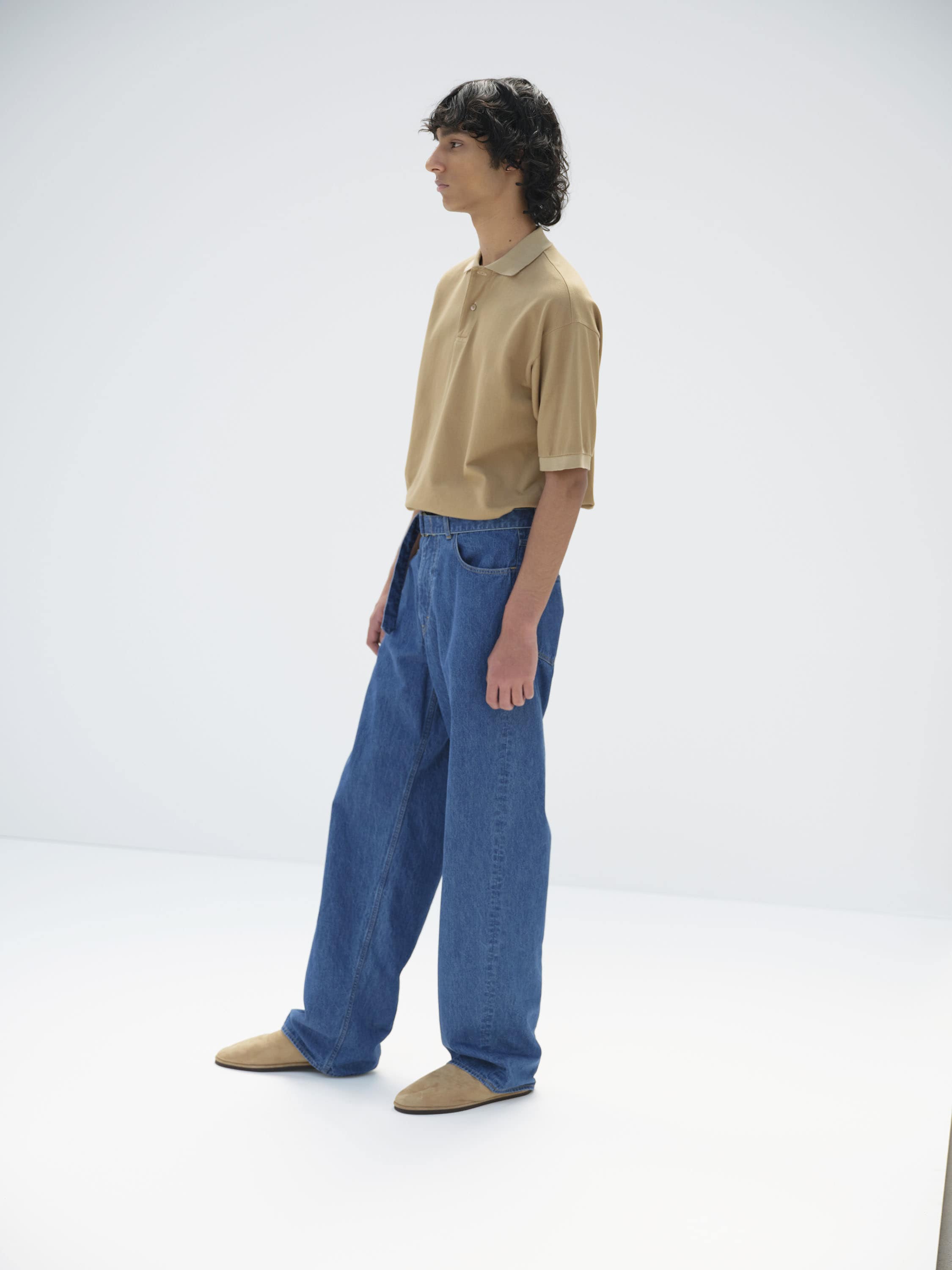 오라리 바지 SELVEDGE LIGHT OZ DENIM BELTED PANTS 25SS 남자 남성 청바지 - 상세 이미지 4