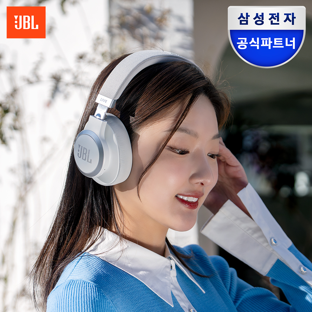 삼성공식파트너 JBL LIVE770NC 블루투스헤드셋 무선 헤드폰 화이트 - 메인 이미지