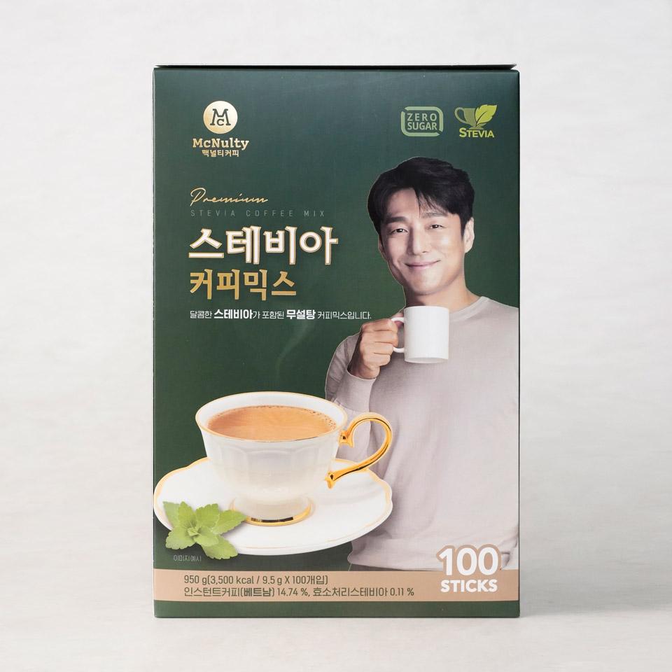 메가마트 맥널티 스테비아 커피믹스 9.5gx100개입 - 상품 이미지