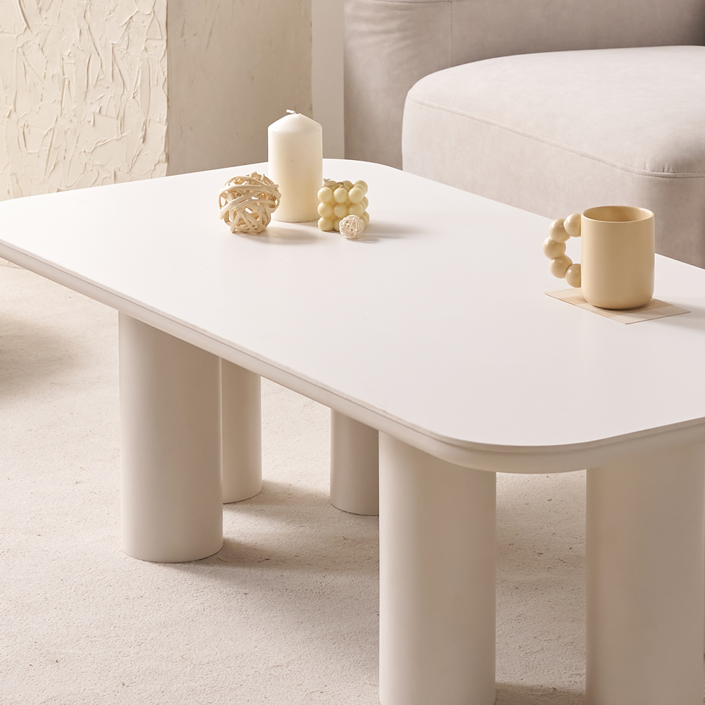 거실 쇼파테이블 밀크 세라믹 사각 거실탁자 트리플