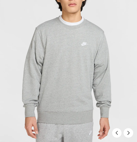 국내매장판 나이키 클럽 프렌치 테리 크루 맨투맨 FN3889-063