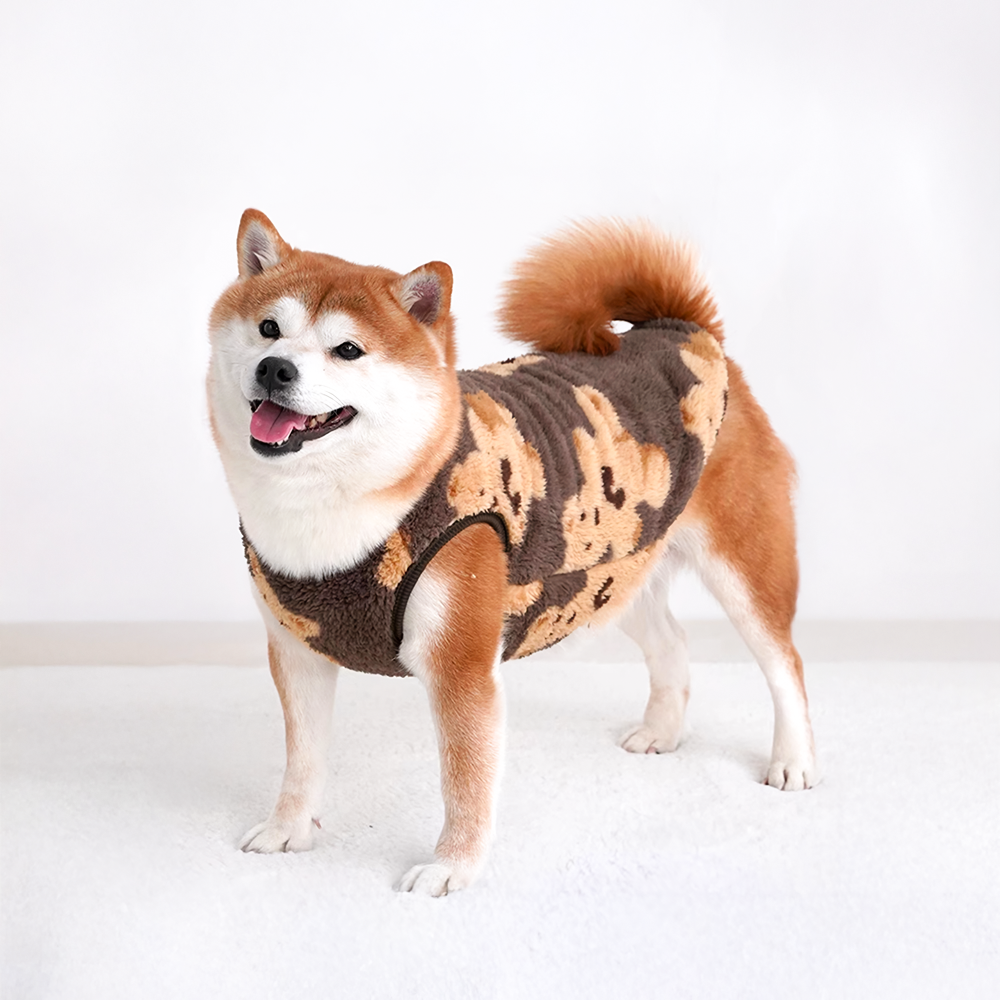 강아지후리스 뽀글이 조끼 중형견 대형견후리스 겨울옷