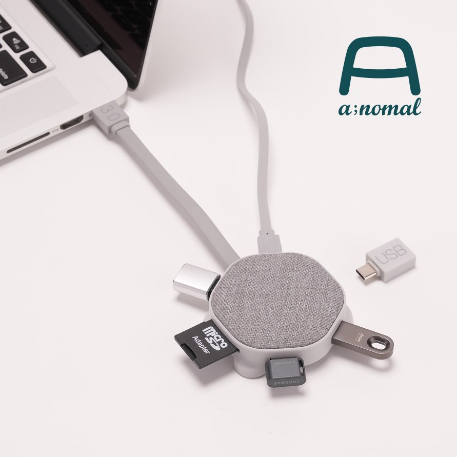 에이노말 7in1 USB-C USB-A타입 멀티허브 듀얼커넥터 마이크로 SD 맥북 갤럭시북 아이패드 노트북 호환 - 상세 이미지 2