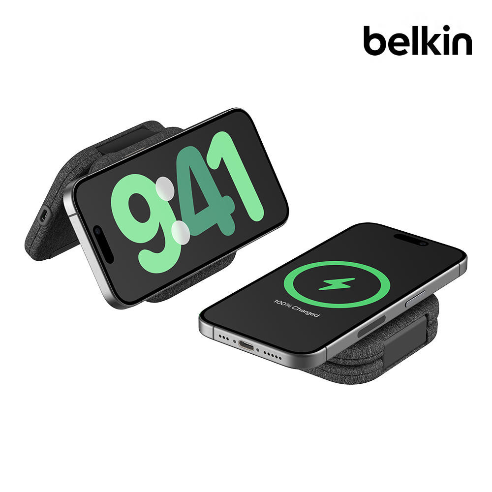 벨킨 Qi2 2in1 15W 마그네틱 여행용 무선 충전 패드 WIZ026 아이폰17 16 에어팟 애플워치
