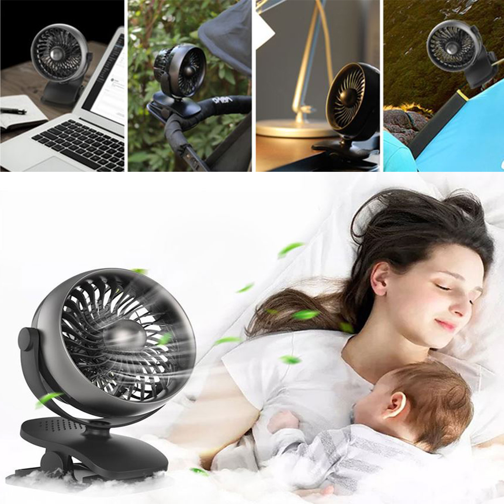 저소음 클립 선풍기 풍속 각도조절 책상 스탠드 유모차 써큘레이터
