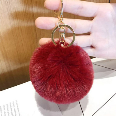 예쁜 방울 폼폼이 키링 폼폼 열쇠고리 털 먼지 가방 장식 자동차 키홀더