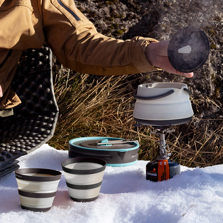 씨투써밋 프론티어 1.1L 접이식 케틀 코팰 캠핑 주전자 폴딩 경량 백패킹