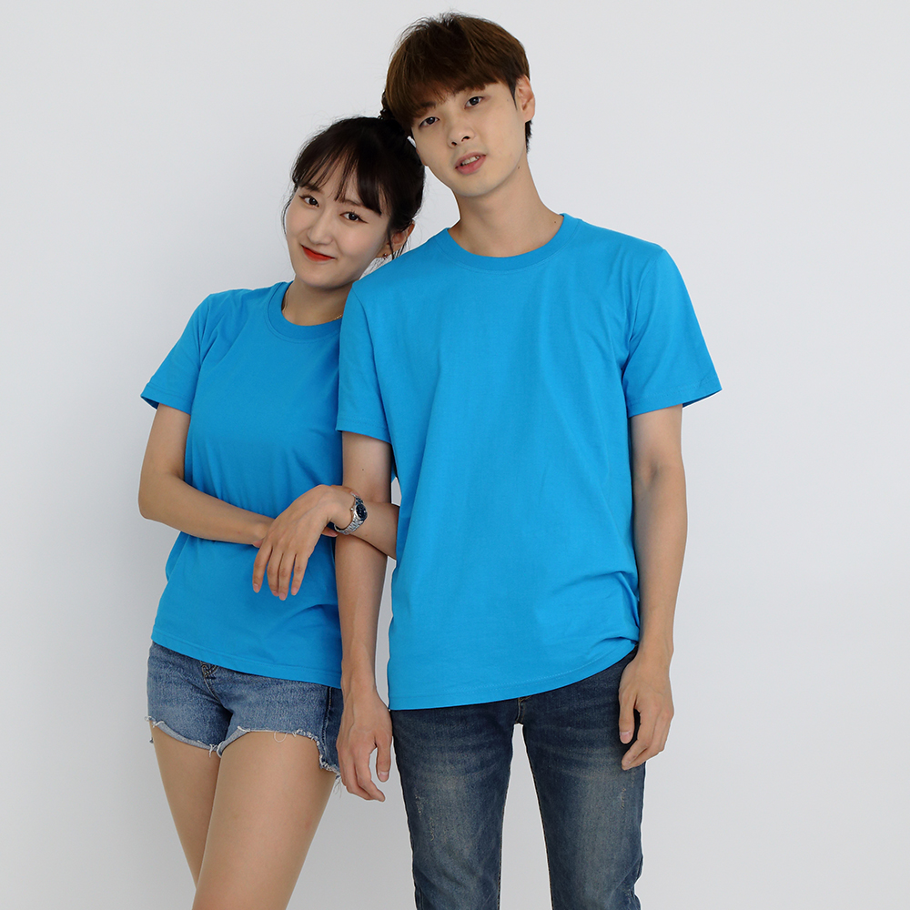 (14color)20수라운드물색 반팔티셔츠 가게식당 단체유니폼 홀서빙복 - 상세 이미지 2