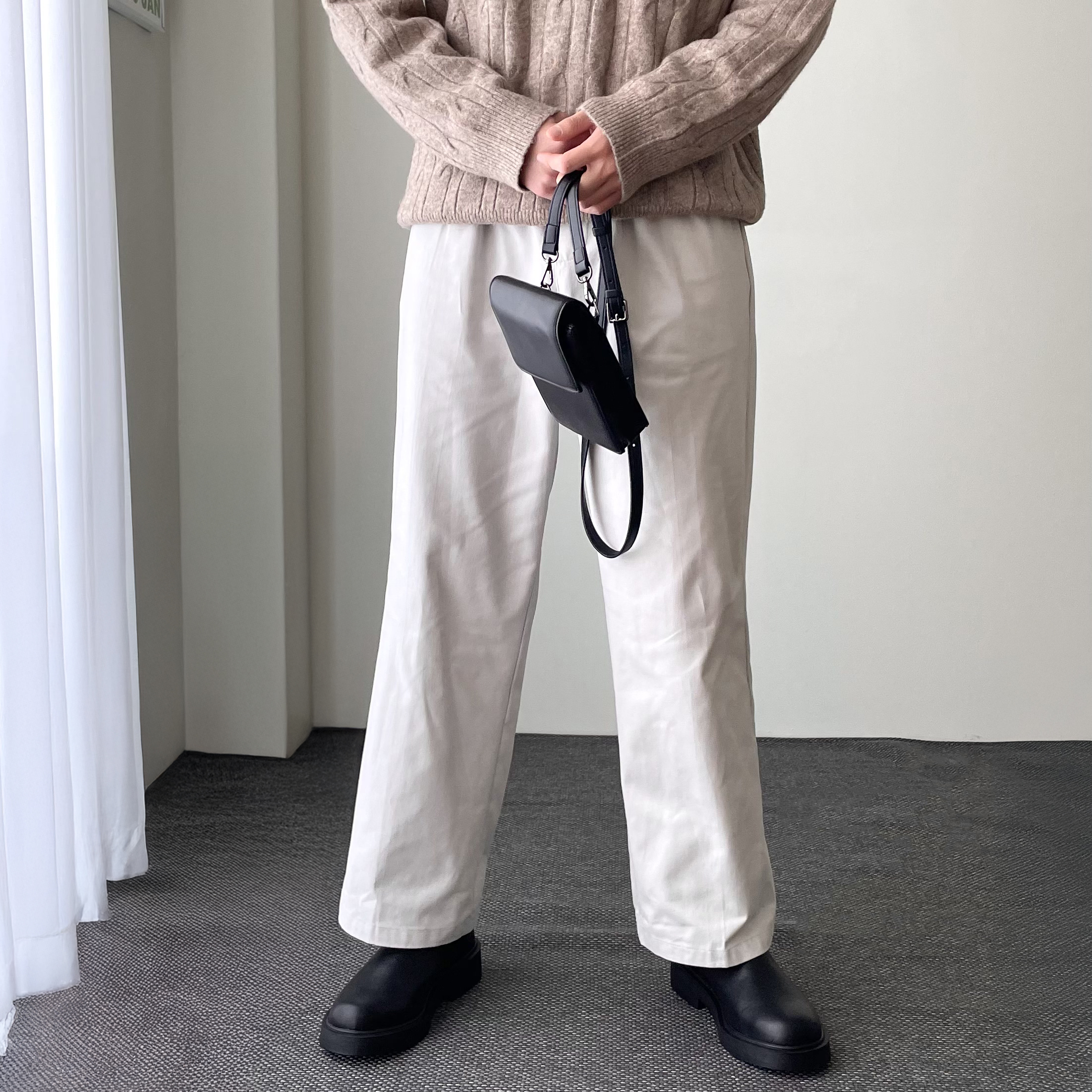 치노팬츠 남자밴딩면바지 남자통바지 이미지 8
