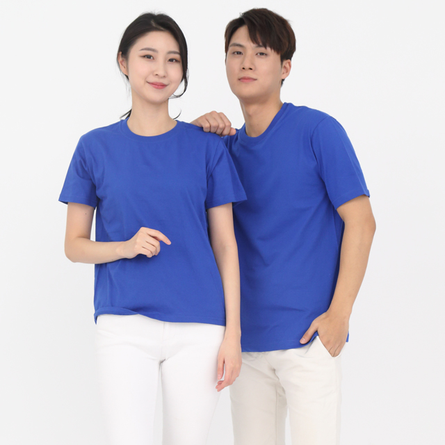 (14color)20수라운드 코발트반팔티셔츠 가게식당 단체유니폼 홀서빙복 - 상세 이미지 4