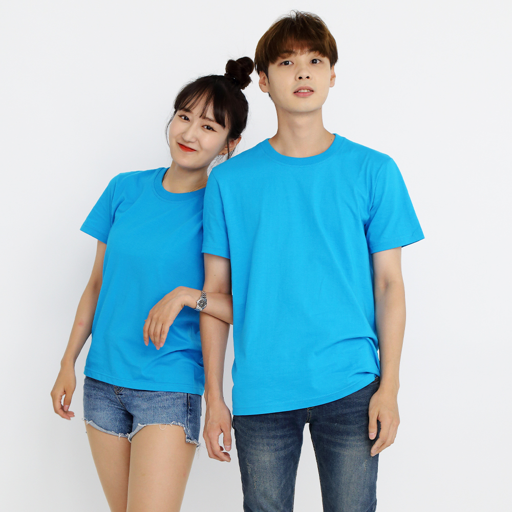 (14color)20수라운드물색 반팔티셔츠 가게식당 단체유니폼 홀서빙복 - 상세 이미지 4