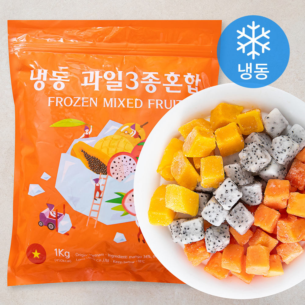 베트남산 과일 3종 혼합 냉동 1kg 1개 : 칠자백성
