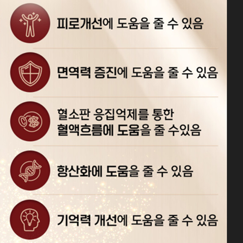 헬씨허그 프리미엄 홍삼 필름 20매 6박스 6년근 면역력 피로 혈행 기억력 진세노사이드 이미지 7
