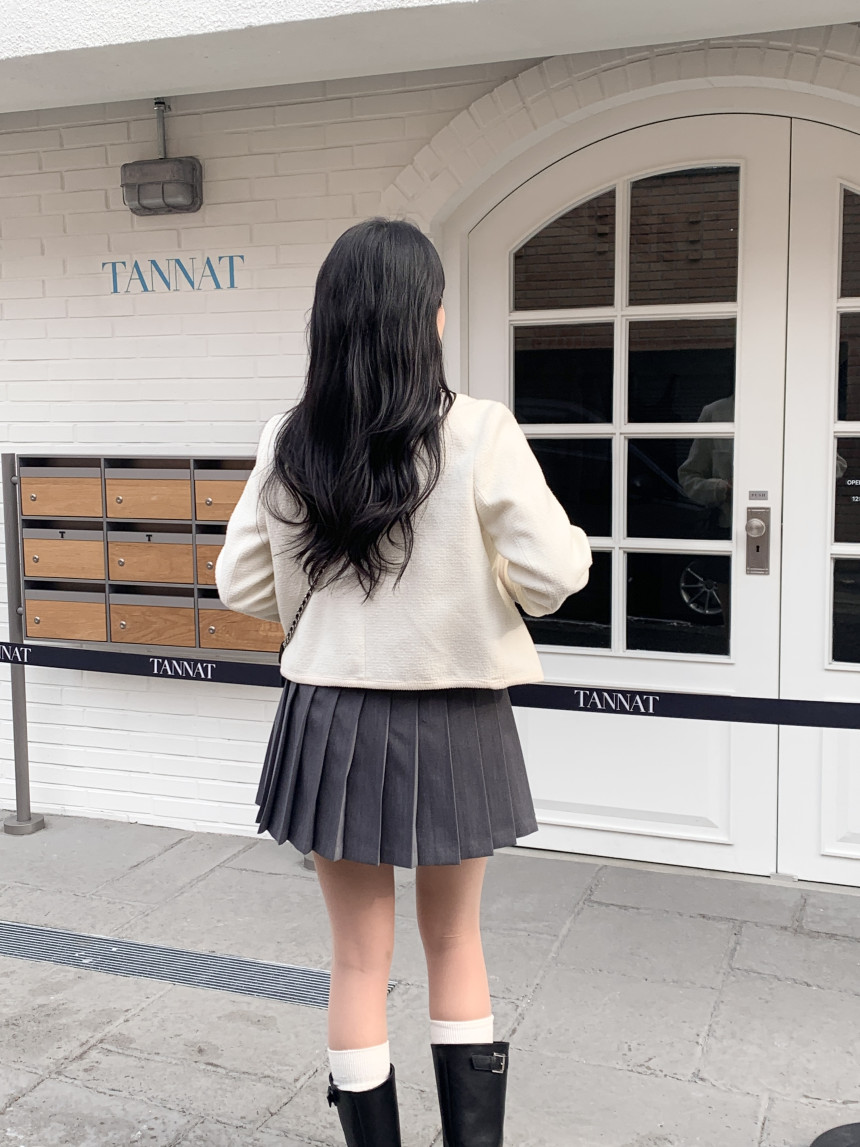 [MADE🎀/당일발송🤍] 슈어 리본 플리츠 스커트 (2col) 상세 이미지 12