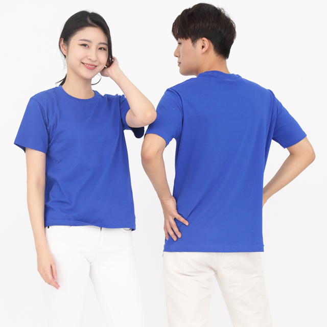 (14color)20수라운드 코발트반팔티셔츠 가게식당 단체유니폼 홀서빙복 - 상세 이미지 5