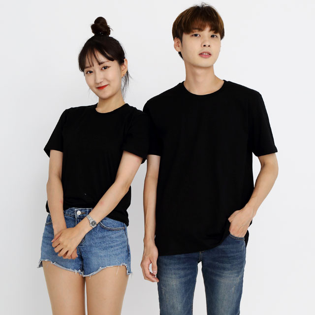 (14color)20수라운드 검정반팔티셔츠 가게식당 단체유니폼 홀서빙복 - 상세 이미지 5