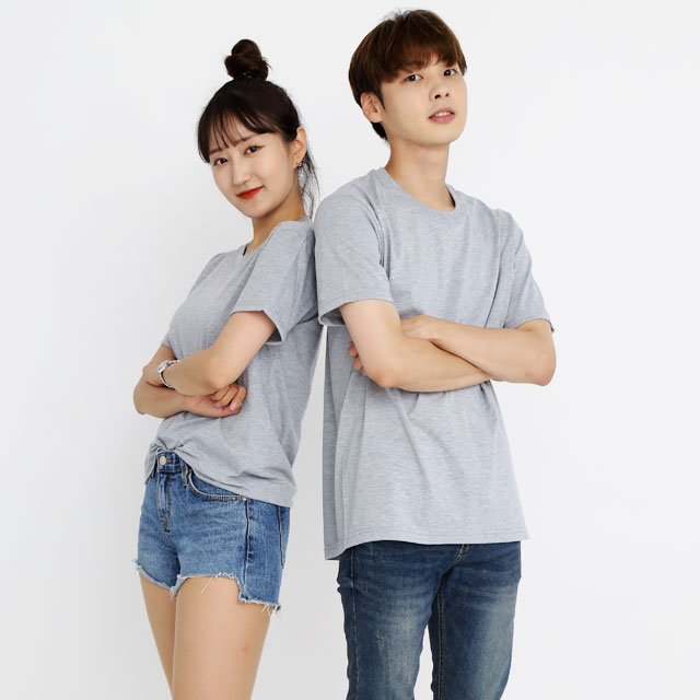 (14color)20수라운드 멜란지반팔티셔츠 가게식당 단체유니폼 홀서빙복 - 상세 이미지 2