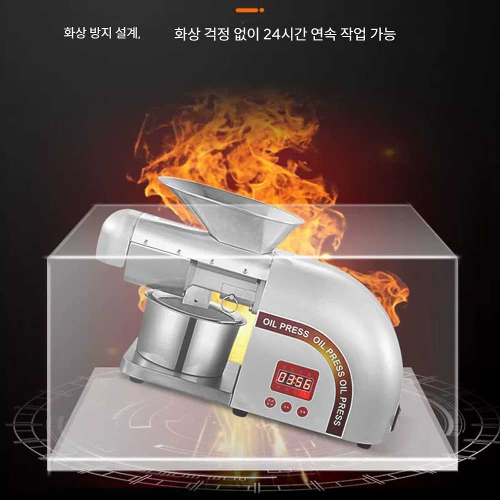 고캠프 착유기 기계 참기름 채유기 수동유축기 기름 5세대 실버 온도조절 ZN118 - 상세 이미지 4