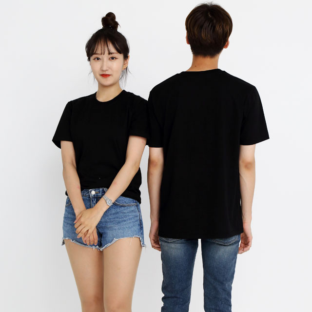 (14color)20수라운드 검정반팔티셔츠 가게식당 단체유니폼 홀서빙복 - 상세 이미지 3